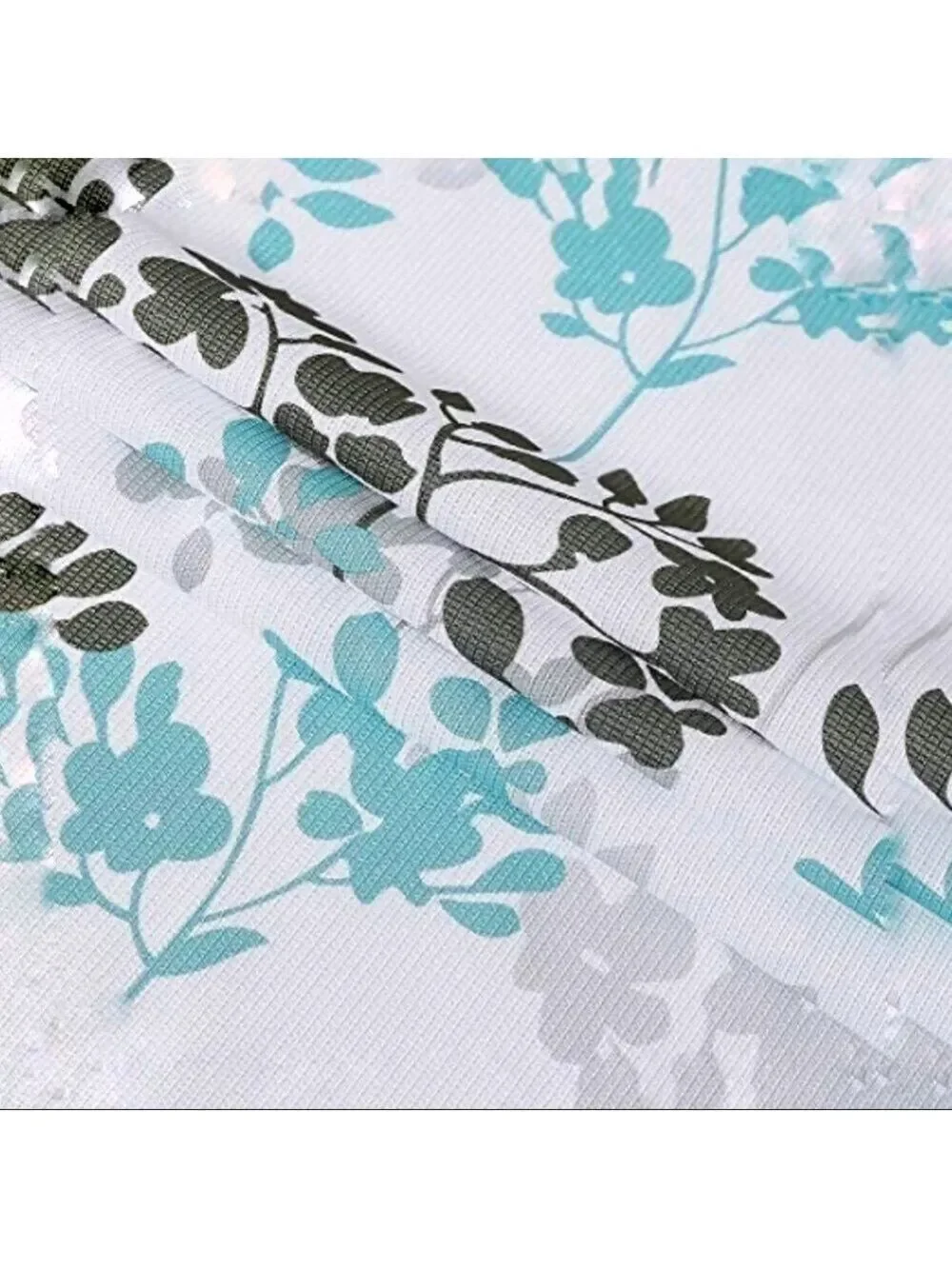 NEW-MODERN Floral Pattern Fabric Shower Curtain Washable, Water Resistant 70x84